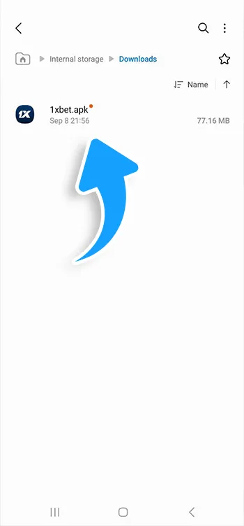 Step 2 — Tap the downloaded APK file to start installation