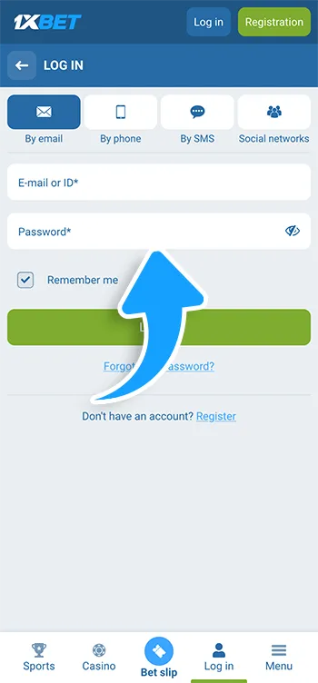 04 Enter your password