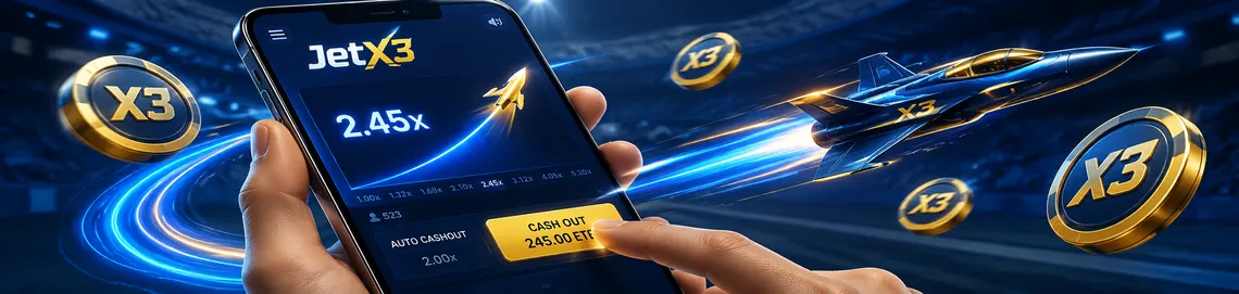 1xBet JetX 3 on Mobile